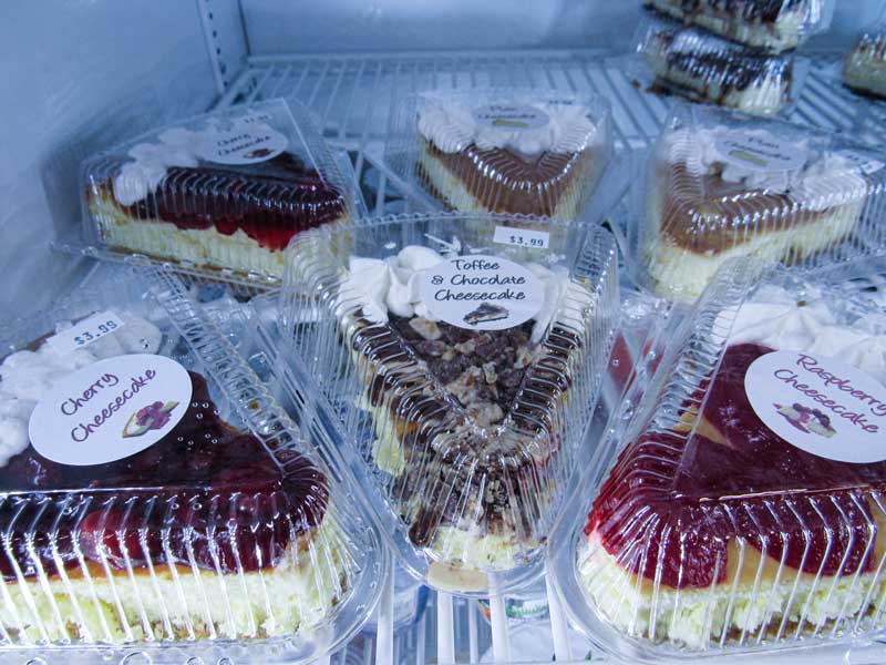 cheese cake in cooler