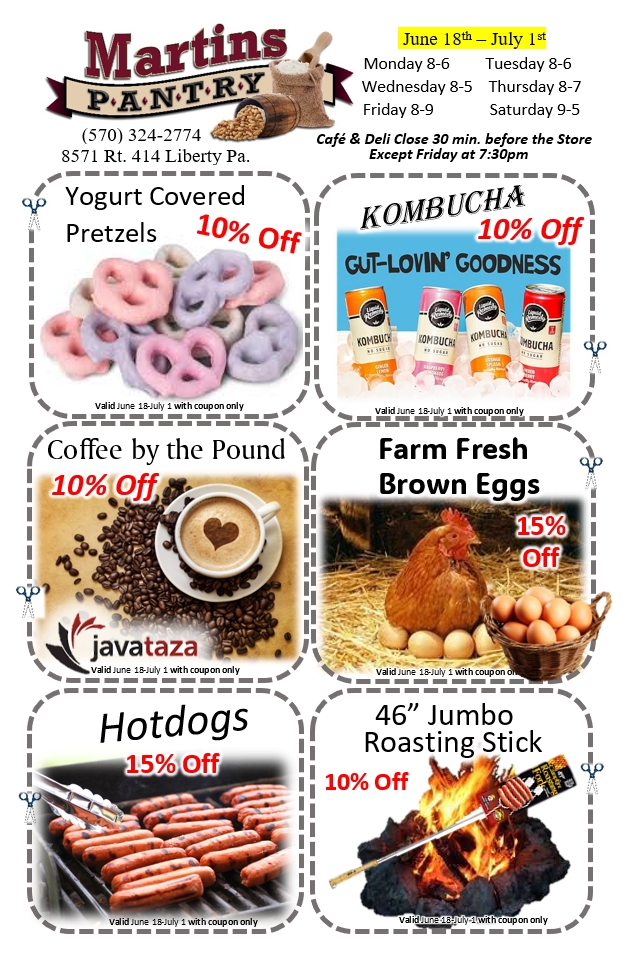 Cafe and Deli Specials